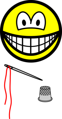 Vingerhoed en naald smile